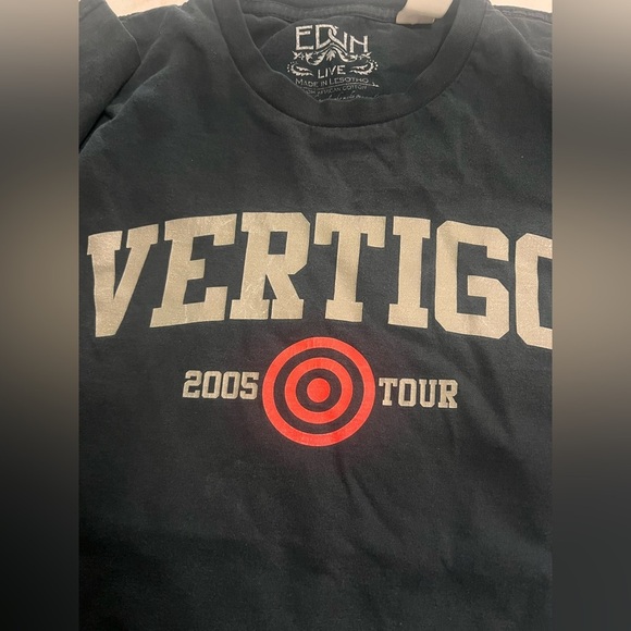 Vintage Black 2005 U2 Vertigo Concert Tour T-Shirt Rock Music Size XL - Picture 7 of 7